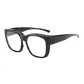 Classic black oversized square TR fit-over sunglasses for driving and outdoor sports - C7 Shiny Black Frame Photochromic Lens