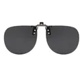 Classic polarized aviator sunglasses clip-on with dark gray lenses for myopia eyewear - 007-1 Pilot Style - Black Gray Polarized