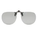 Premium grey polarized aviator clip-on sunglasses designed for prescription eyewear - 007-1 Pilot Style - Photochromic