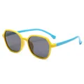 Soft silicone children's polarized sunglasses in vibrant yellow and blue with UV protection - Yellow Frame Grey Lens