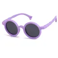 Durable polarized round children's sunglasses in soft purple silicone with UV protection - Purple