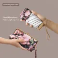 Mini portable 6-fold sun umbrella with floral storage case and high UV protection rating - Pouch Bag Style (Glazed Dragonfly) / 40% Off