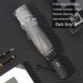 Large automatic reverse folding windproof umbrella in dark grey for business and daily use - 8-Rib Fully Automatic Reverse / Gray