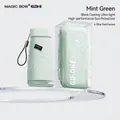 Mini mint green ultra-light sun protection umbrella with a portable storage travel case. - 6-Fold 6-Rib Style / Ultra Mini 15cm / Mint Green