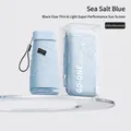 Ultra-light mini sunshade umbrella in sea salt blue with matching storage case - 6-Fold 6-Rib Style / Ultra Mini 15cm / Sea Salt Blue