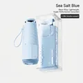 Lightweight portable mini sun umbrella in sea salt blue with high UV protection coating - 6 Ribs Reinforced / Sea Salt Blue (Capsule Style)