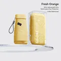 Compact orange mini sun umbrella with 6-rib reinforced frame and UV protection coating - 6-Fold 6-Rib Style / Ultra Mini 15cm / Fresh Orange