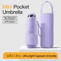 Ultra-light portable 5-fold lavender capsule sun umbrella with UPF2000+ protection - Taro Purple