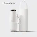 Ultra-compact 5-fold capsule sun and rain umbrella in elegant creamy rice white - Five-Fold 6-Rib Mini Umbrella / Creamy Rice White