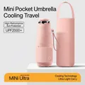 Compact pink mini capsule umbrella for sun protection with high UV blocking UPF2000 plus - Peach Pink