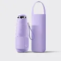 Compact five-fold taro purple capsule umbrella with matching portable carrying sleeve - Taro Purple