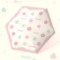 Mini pink floral capsule umbrella for sun and rain featuring a 5-fold compact design - Flower trap】pink】 50% off lightweight series-6 bones