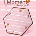 Mini portable pink striped umbrella with floral pattern for sun and rain protection - Moment Floral (Pink Stripes)