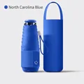 Compact 5-fold mini capsule sun and rain parasol with UV protection in sky blue - Light Blue