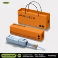 Light blue automatic folding umbrella with premium orange gift box and carrying bag - Island Blue (72 Ribs)