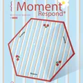 Compact portable UV protection sun umbrella with blue stripes and cherry patterns - Moment Cherry (Blue-White Stripes)