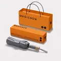 Premium automatic grey umbrella with orange gift box and bag, UPF 50+ UV protection. - Night Gray (72 Ribs)