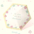 Yellow and white five-fold mini sun umbrella with floral and butterfly patterns - Flower trap] yellow] 50% off lightweight series-6 bones