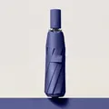 Durable automatic folding umbrella for sun and rain in elegant dark blue finish - 16-Rib Automatic / Navy Blue