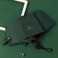 Dark green automatic folding umbrella with high-density UV sun protection coating - 8-Rib Automatic UV Protection / Dark Green
