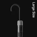 Large matte black long-handle automatic umbrella featuring 16 durable windproof ribs - 16 Ribs Extra Large 120CM (With Free Waterproof Sleeve) / Sandstone Black