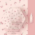 Ultra-light pink umbrella with tulip pattern for sun and rain protection - Pink Butterfly Love - Tulip (All-over Print) / 6 Ribs / Pink