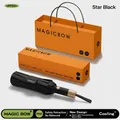 Premium automatic black windproof umbrella with elegant orange gift box packaging - Starry Black (72 Ribs Gift Box)