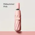Premium automatic folding sun and rain umbrella in elegant midsummer pink finish - 16-Rib Automatic / Midsummer Pink