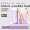 Mini 6-fold purple UV protection sun umbrella in flat portable case - Taro Coconut (6-Fold)