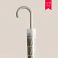 Large 16-rib long handle umbrella in beige with a stylish minimalist J-shaped handle - 16 Ribs Extra Large 120CM (With Free Waterproof Sleeve) / Sycamore Beige