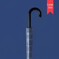Professional large 16-rib windproof long handle umbrella with black J-hook handle and sleeve - 16 Ribs Extra Large 120CM (With Free Waterproof Sleeve) / Navy Blue
