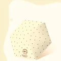 Mini foldable 5-fold sunshade umbrella featuring a cute cream bread pattern print - Mai tian hut] yellow] 50% off lightweight series-6 bones