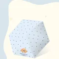 Light blue mini five-fold UV protection sun umbrella with cute heart pattern and croissant - Maisweet house] blue] 50% off lightweight series-6 bones