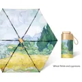 Compact UV protection umbrella with Van Gogh Wheat Field with Cypresses print - Wheatfield with Cypresses
