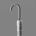 Large 16-rib long handle windproof umbrella in minimalist gray with J-shaped handle - 16 Ribs Extra Large 120CM (With Free Waterproof Sleeve) / Mist Grey