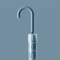 Large 16-rib long handle automatic umbrella in misty blue with curved grip design - 16 Ribs Extra Large 120CM (With Free Waterproof Sleeve) / Morning Mist Blue