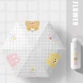 Compact cartoon mini portable sun umbrella with grid pattern and animal design - Romantic Operation / 6 Ribs / White