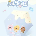 Compact blue 5-fold umbrella featuring sweet dessert cartoon patterns for sun and rain - Dessert paradise】dessert party】50% off lightweight series-6 bones
