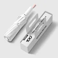 White automatic folding sun and rain umbrella with premium matching gift box packaging - 72 Ribs (Gift Box Edition) / Creamy Rice White