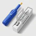 Professional blue automatic sun and rain umbrella with minimalist white packaging box - 72 Ribs (Gift Box Edition) / Light Blue