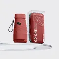 Flame Red ultra-light mini sun umbrella with 6-rib structure and compact storage case - 6-Fold 6-Rib Style / Ultra Mini 15cm / Flame Red