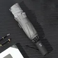 Premium large grey automatic windproof umbrella with durable 60-rib reinforced frame - Fully automatic-8 bones [grey] / One-Click Retractable