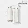 Premium portable five-fold mini sun pocket umbrella in honey white with UV protection - 6 Ribs Reinforced / Sweet White (Capsule Style)