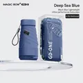 Ultra-light portable mini sun umbrella in deep sea blue with UV protection and 6 ribs - 6-Fold 6-Rib Style / Ultra Mini 15cm / Deep Sea Blue