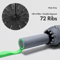 Paraguas automático Misty Grey con estructura reforzada de 72 varillas resistente al viento - 12-Varillas Automático (72 Antiviento) / Gris Crepúsculo