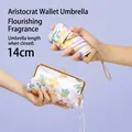 Compact floral print UV protection mini umbrella with matching storage pouch, 14cm folded - Pouch Bag Style (Botanical Garden) / 40% Off