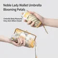 Compact mini floral sun umbrella with matching storage bag, 99% UV protection rate - Pouch Bag Style (Golden Chrysanthemum) / 40% Off