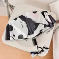 Cute black and white panda print three-fold manual umbrella for sun and rain protection - 3-Fold Manual / Panda Home