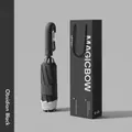Ombrello automatico professionale XXL con manico a anello in tonalità nero ossidiana - Nero Stellato