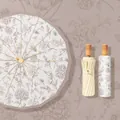 Detailed view of 16-rib floral folding umbrella with vintage botanical print - 16 Ribs / Caiwei Style